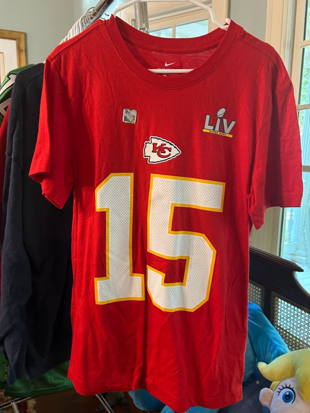 Nike Kansas City Chiefs Patrick Mahomes #15 Super Bowl LIV Red Tee S
